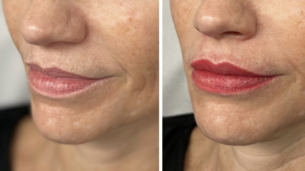 Resultado técnica Fuzzy: labios con difuminado uniforme y color saturado