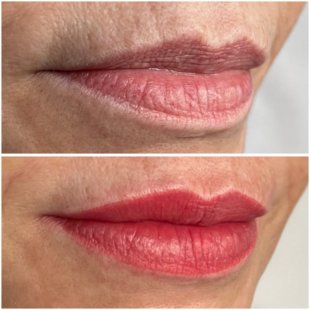 Resultado técnica Kisslips: color difuminado sin contornos marcados